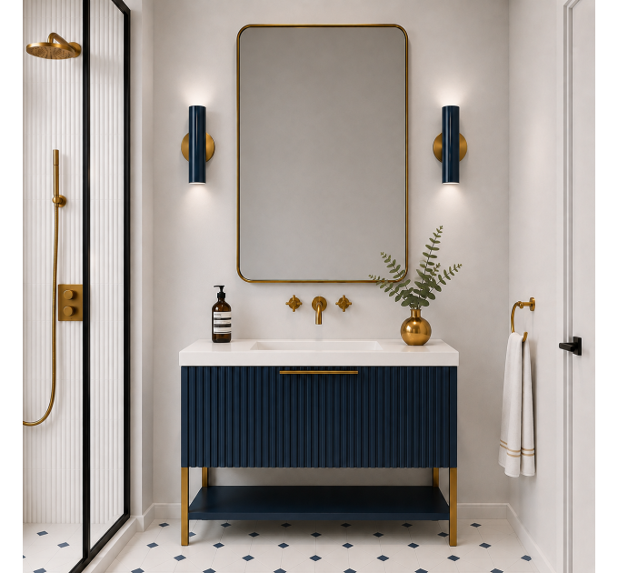 Wall light Double wall sconce Bathroom vanity lighting |GaffDesign