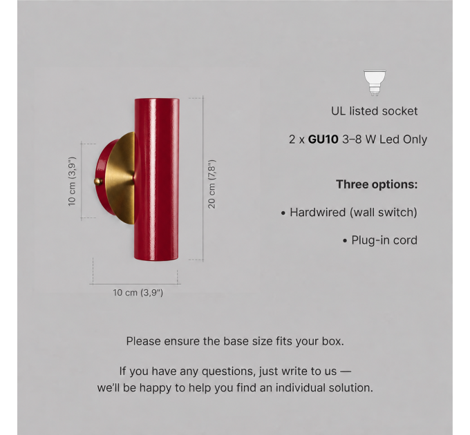 Wall light Double wall sconce Bathroom vanity lighting |GaffDesign