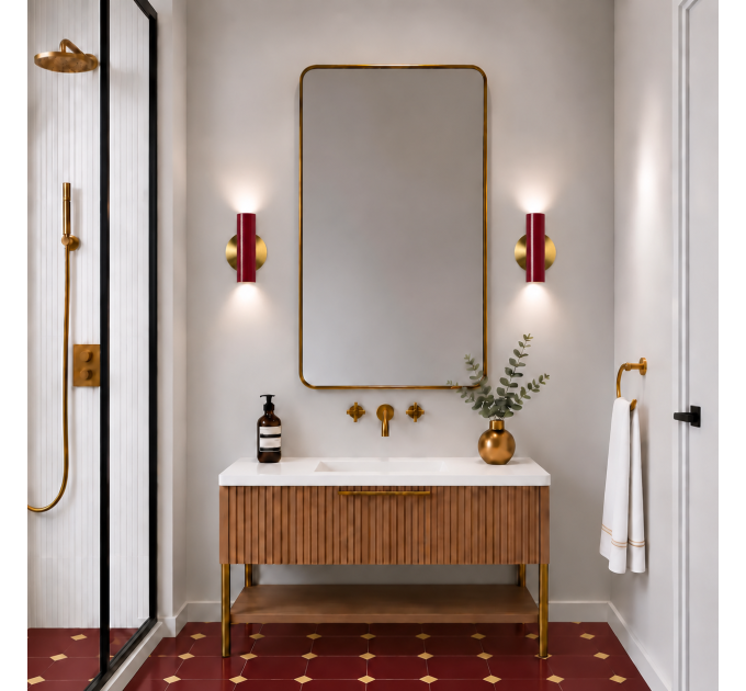 Wall light Double wall sconce Bathroom vanity lighting |GaffDesign