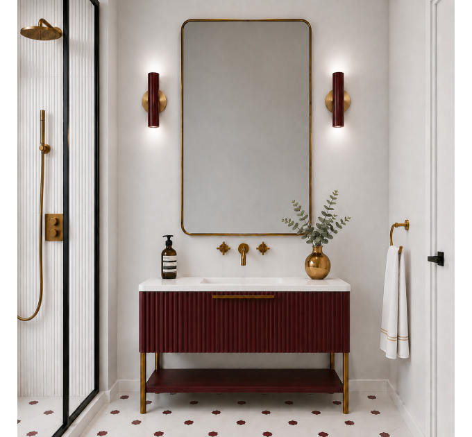 Wall light Double wall sconce Bathroom vanity lighting |GaffDesign
