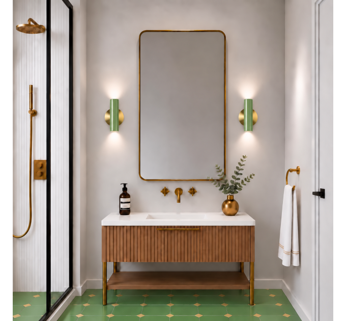 Wall light Double wall sconce Bathroom vanity lighting |GaffDesign
