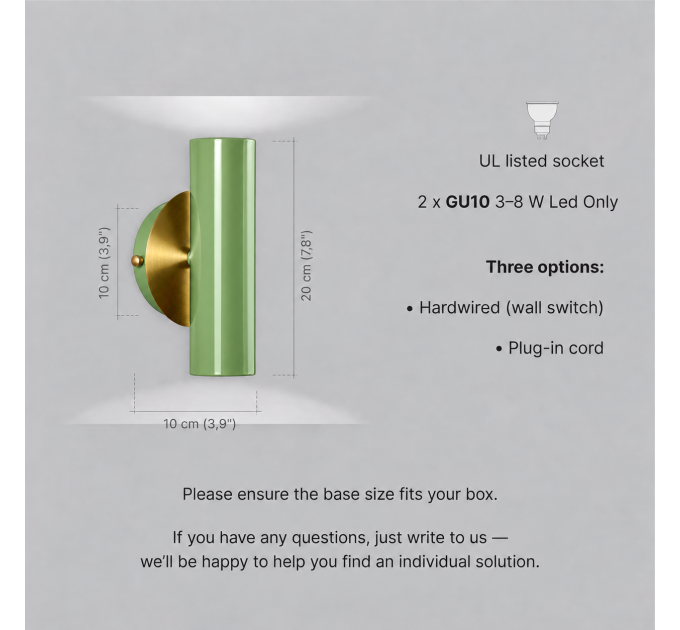 Wall light Double wall sconce Bathroom vanity lighting |GaffDesign