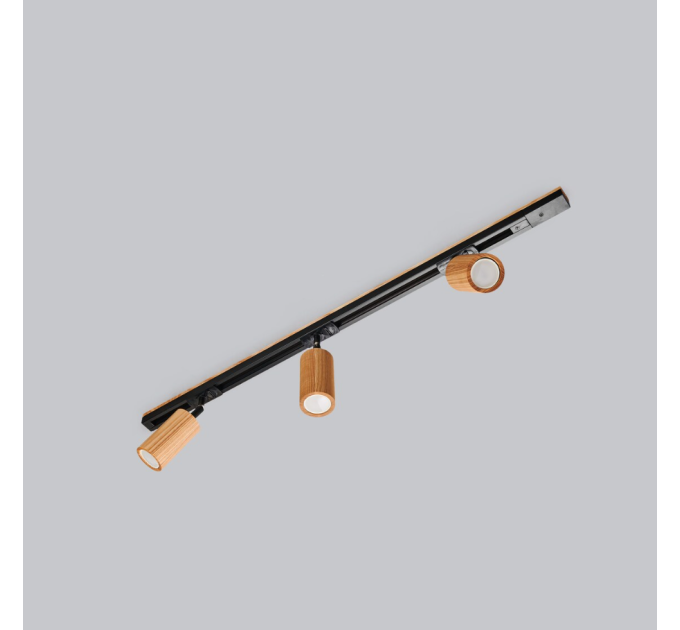 Track lighting Industrial wooden track light