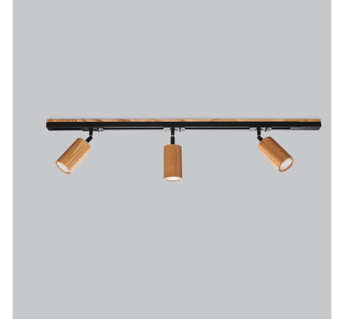 Track lighting Industrial wooden track light